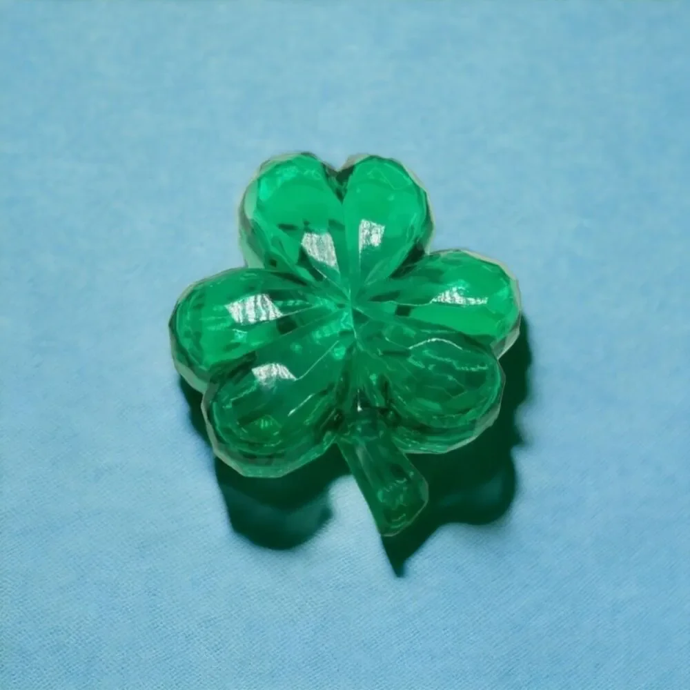 Shamrock Acrylic Case Three Leaf Clover Jewelry Candy Saint Patricks Container